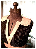 Black & Cream Collar Dress Size 8 Large