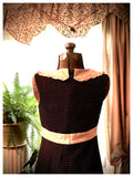 Black & Cream Collar Dress Size 8 Large