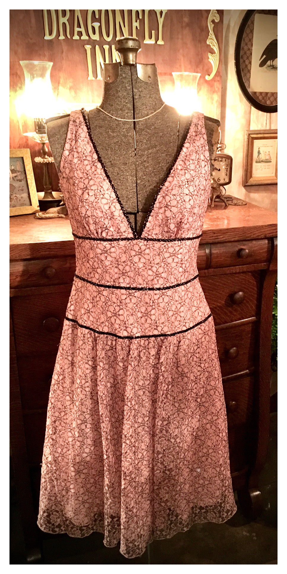 Pink and Black Dress Size 6 Medium – Gilmore Garbs