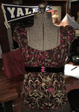 Floral Pink & Brown Blouse Size 8 Large